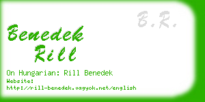 benedek rill business card